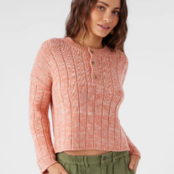 O'Neill Oceanfront Henley Long Sleeve Sweater - Picture 1 of 4